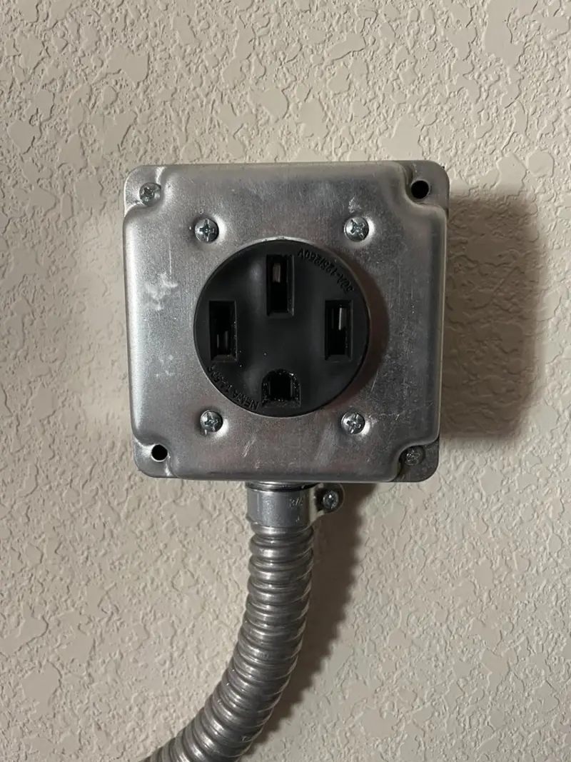 NEMA 14-50 outlet installed for Electrical Panel Upgrade in Adel